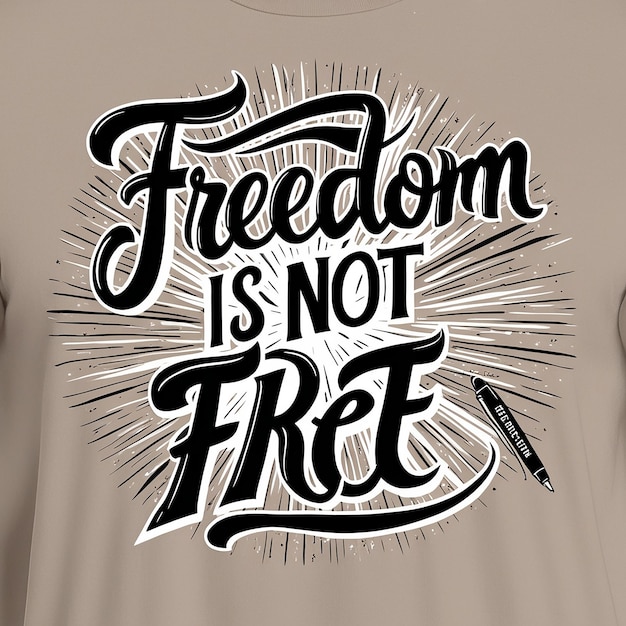 Photo freedom is not free illusutration typography slogan for print t shirt design