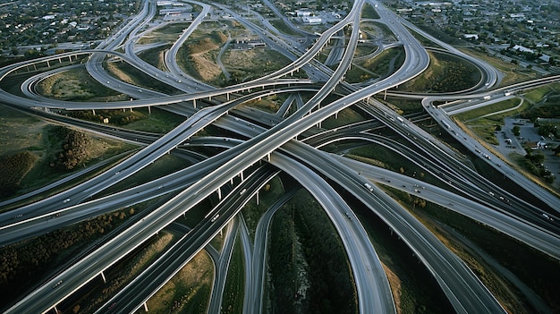 Photo freeway or highway with a lane closed sign daylight realistic