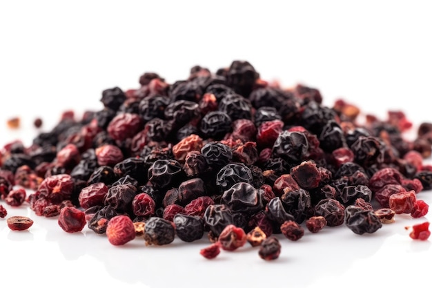 Freeze Dried Currants On White Background Generative AI