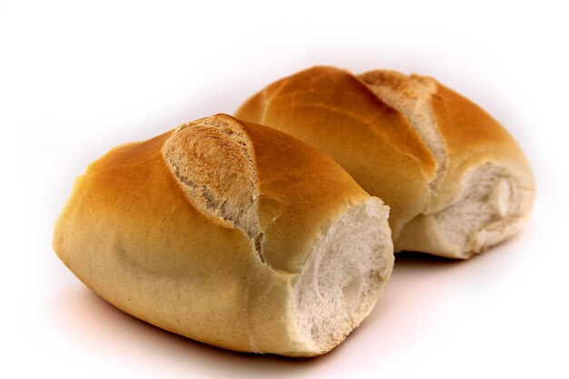 A french bread is shown on a white background