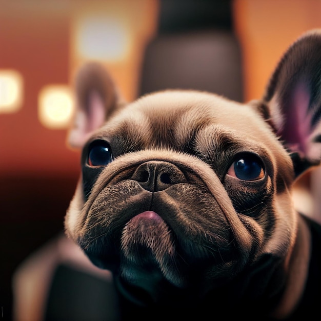 Photo french bulldog dog posing portrait 3d rendering