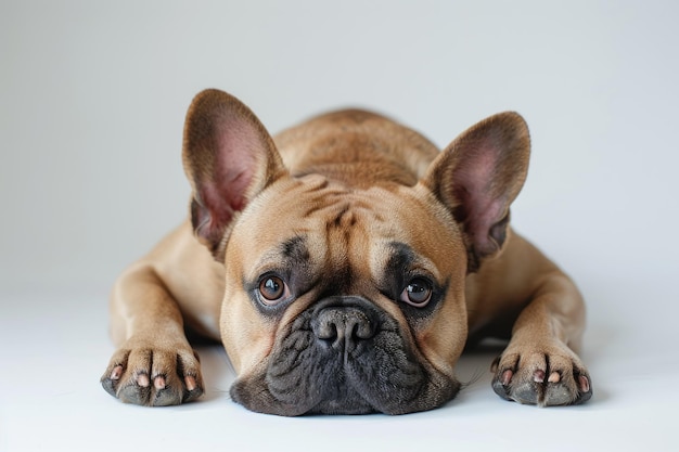 French bulldog in studio on white background