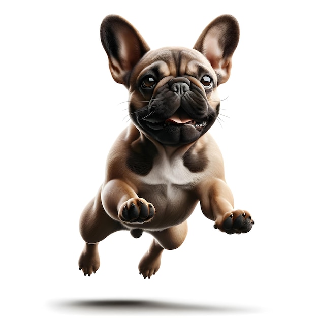 French Bulldogs displays diverse expressions joy curiosity serenity and surprise isolated again