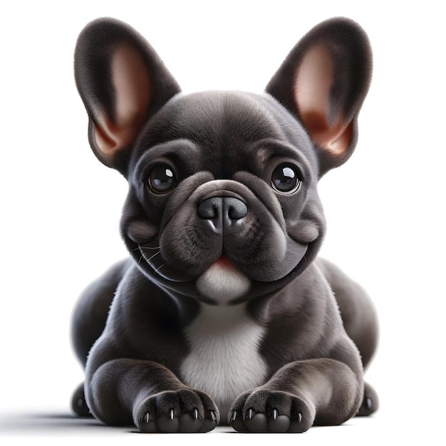 French Bulldogs displays diverse expressions joy curiosity serenity and surprise isolated again