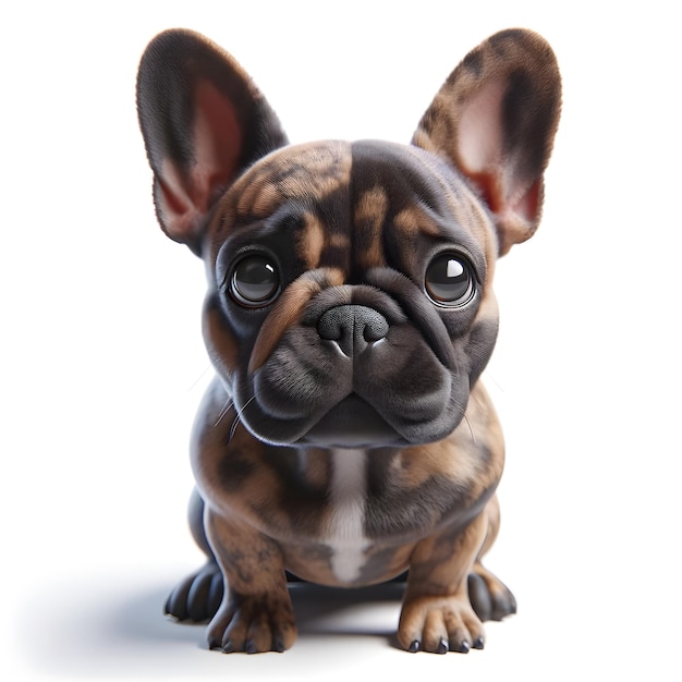 French Bulldogs displays diverse expressions joy curiosity serenity and surprise isolated again