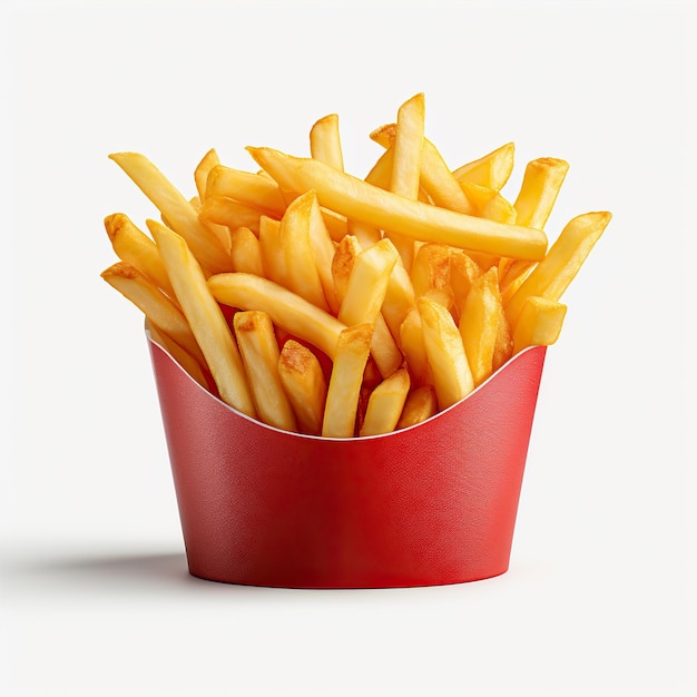 french fries 3d icon transparent background