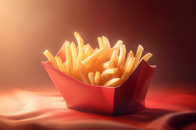 French fries fast food Side meal Generate Ai