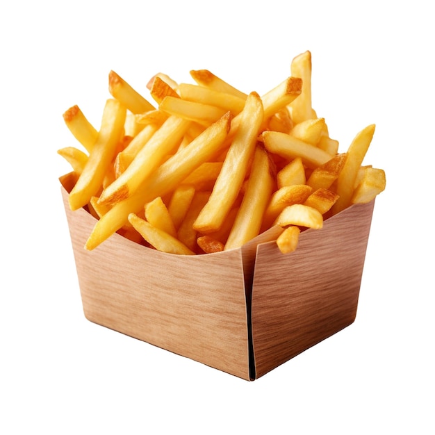 French Fries isolated on background with Generative AI