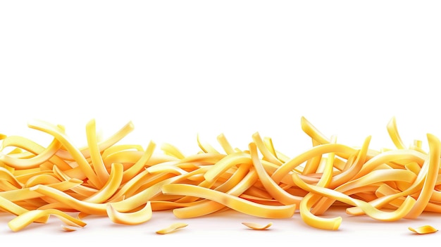 French fries isolated on white background