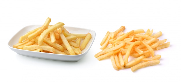 French fries isolated on white