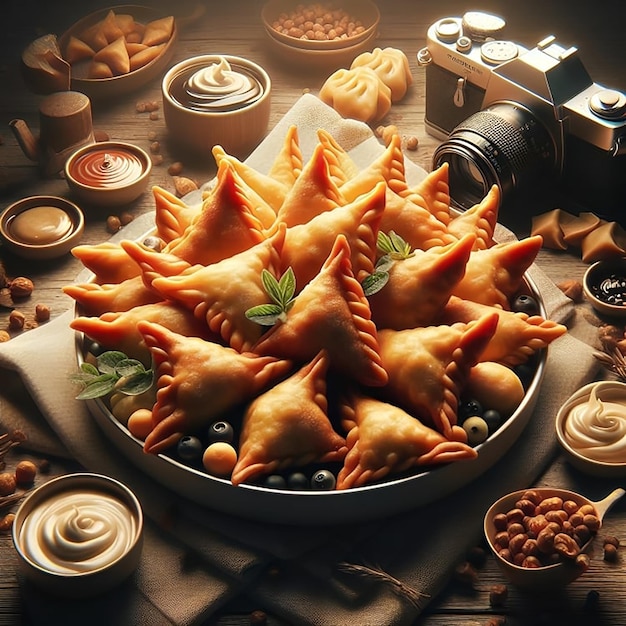 French fries portion samosa