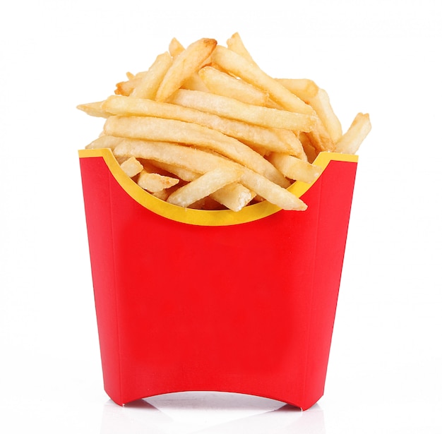 French Fries on white 