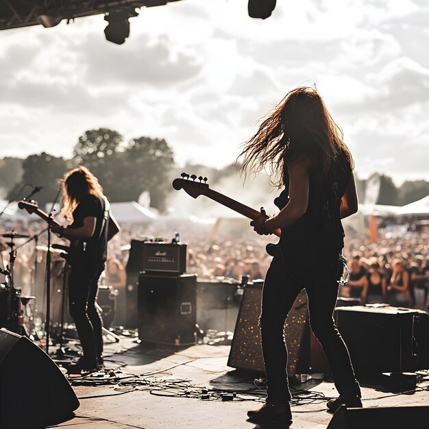 Photo the french heavymetal band danko jones is performing on the rathaus stage