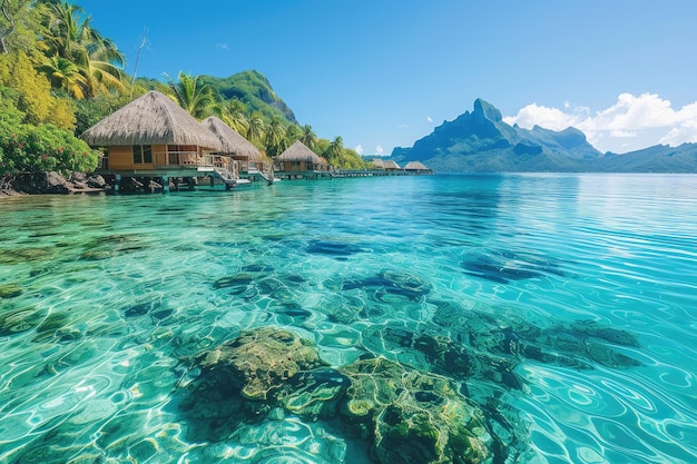 In French Polynesia in Bora Bora Generative Ai