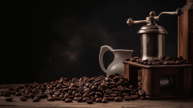 French press machine to make coffee beans