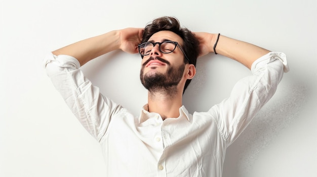 Frenchman Stretches Arms Overhead