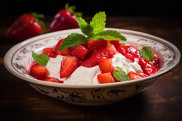 Fresas con Crema MexicanStyle Strawberries and Cream Mexican Dessert