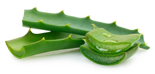 Fresh aloe vera isolated on white background