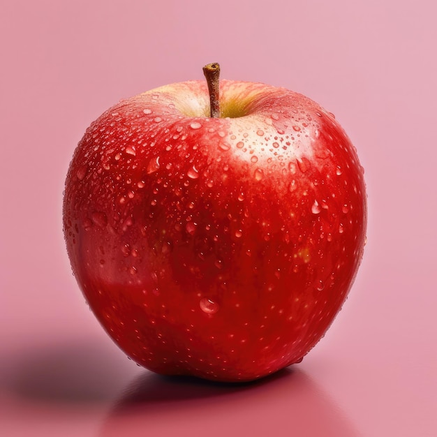 Fresh Apple fruit flying in studio background restaurant and garden background