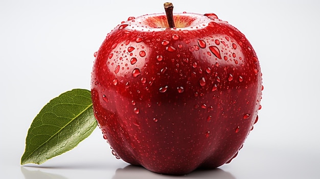 A fresh apple isolated on a white background