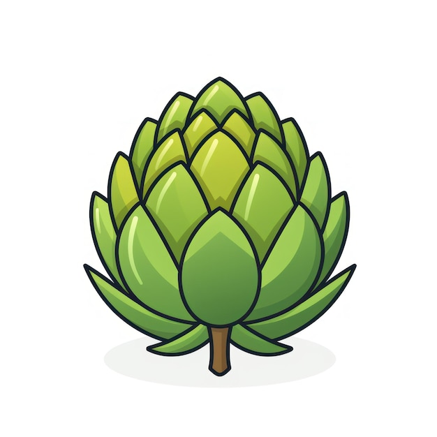 Fresh Artichoke on White Background AI Generated