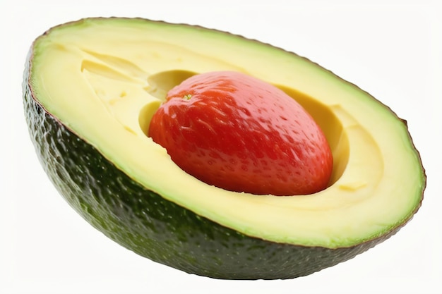 Fresh avocado isolated on white background Generative AI