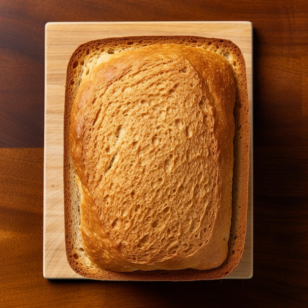 Fresh baked loaf of gluten isolated on board background