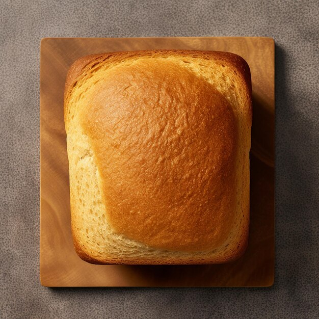 Fresh baked loaf of gluten isolated on grey background