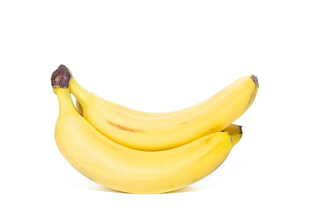 Fresh banana isolated on white background exotic tropical clipping path