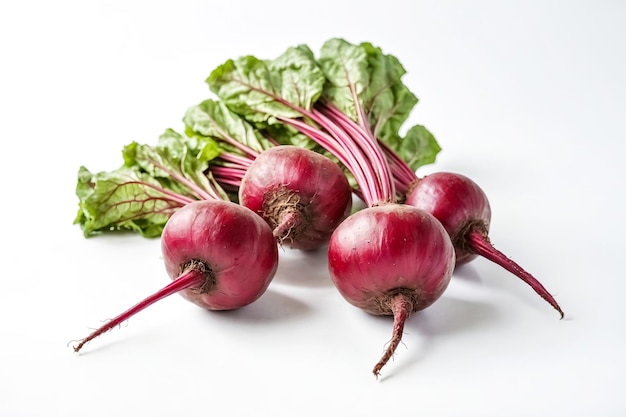 Fresh Beetroots on White Background