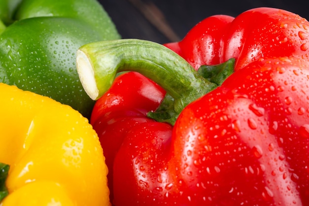 Fresh bell pepper or capsicum sweet pepper