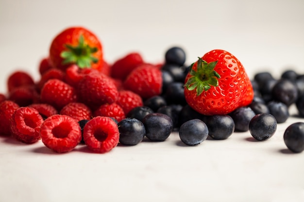 Fresh berries in close up