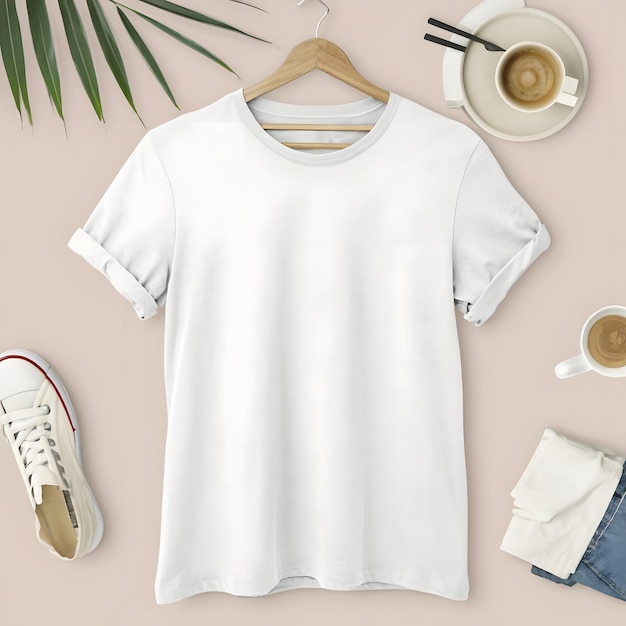 Fresh blank tshirt mockup product