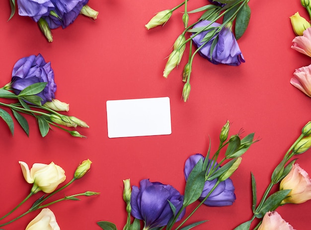 Fresh blooming flowers Eustoma Lisianthus 