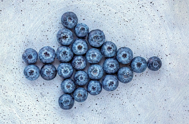 Fresh blueberries fruits.