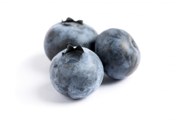 Fresh blueberries isolated close up