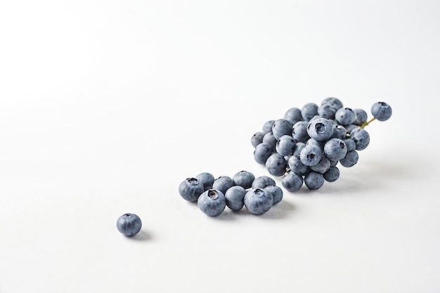 Fresh Blueberries on a White Background