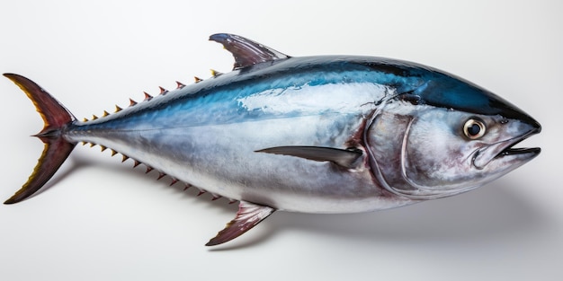 fresh bluefin tuna isolated on white