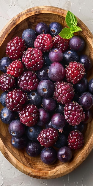 Photo fresh boysenberries