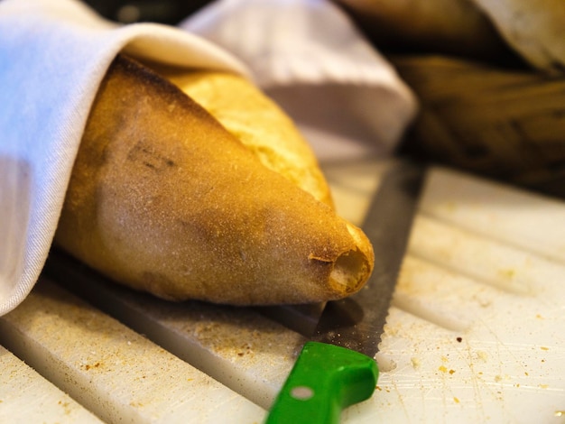 Fresh bread in the bakery