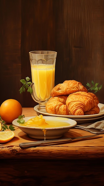 Fresh breakfast orange juice