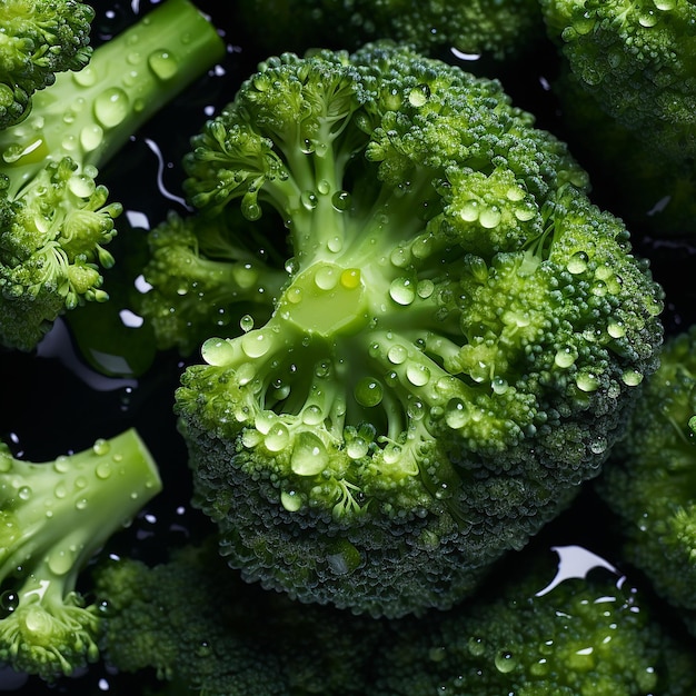 Photo fresh broccoli seamless background