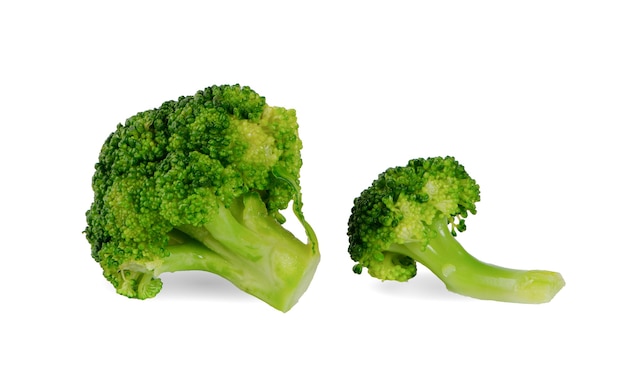 Fresh broccoli on a white background Healthy food concept