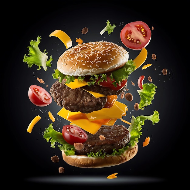 Fresh Burger special discount banner with blank space for text