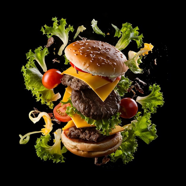 Fresh Burger special discount banner with blank space for text