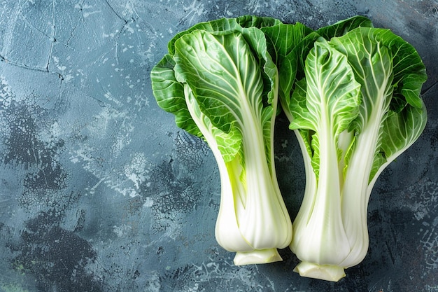 Fresh cabbage bok choy or pak choy raw vegetable healthy meal food snack on the table copy space