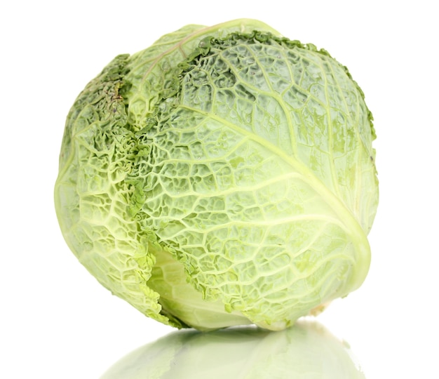 Fresh cabbage isolated on white