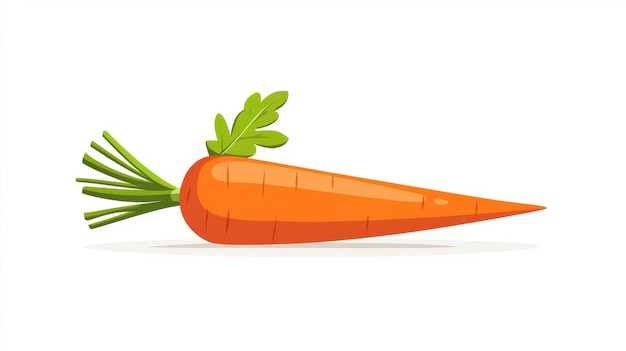 Photo fresh carrot illustration with vibrant green leaves