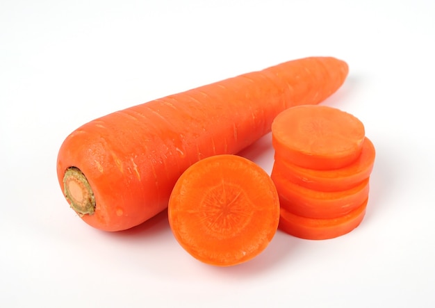 Fresh Carrot isolated on white background