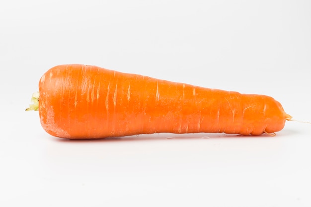 Fresh carrot on white background